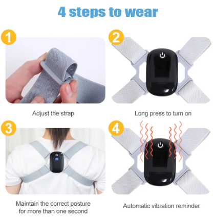 SmartBack Buddy - Corretor Postural Inteligente com Sensor de Vibração e Ajustável